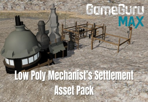 GameGuru MAX - Low Poly Asset Pack - Mechanist's Settlement DLC PC Steam CD Key