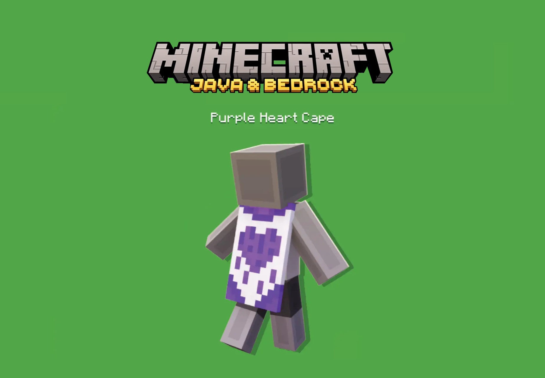 Minecraft Java & Bedrock Edition - Purple Heart Cape DLC XBOX One / Xbox Series X|S / PC CD Key