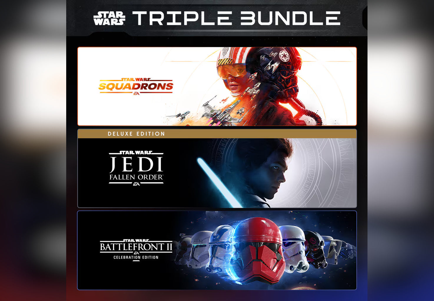 EA STAR WARS Triple Bundle EU XBOX One / Xbox Series X|S CD Key