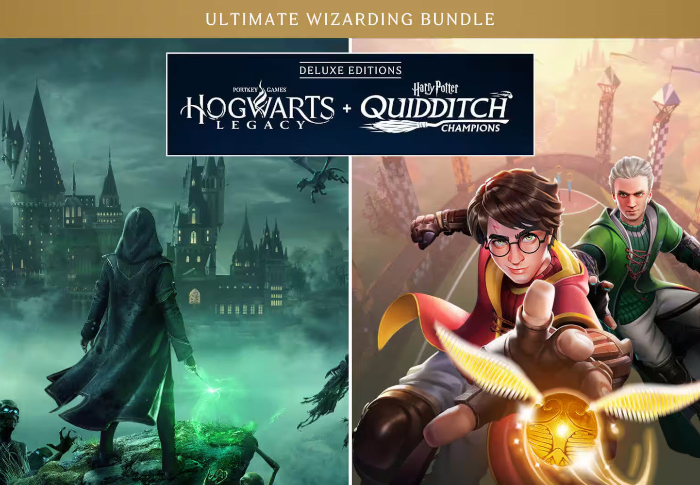 Hogwarts Legacy + Harry Potter: Quidditch Champions Deluxe Editions Bundle EU XBOX One / Xbox Series X|S CD Key